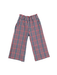 checked flannel palazzo trousers