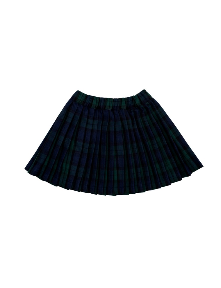 gonna in tartan a pieghe
