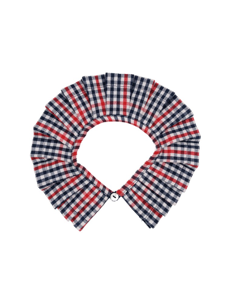 checked flannel collar