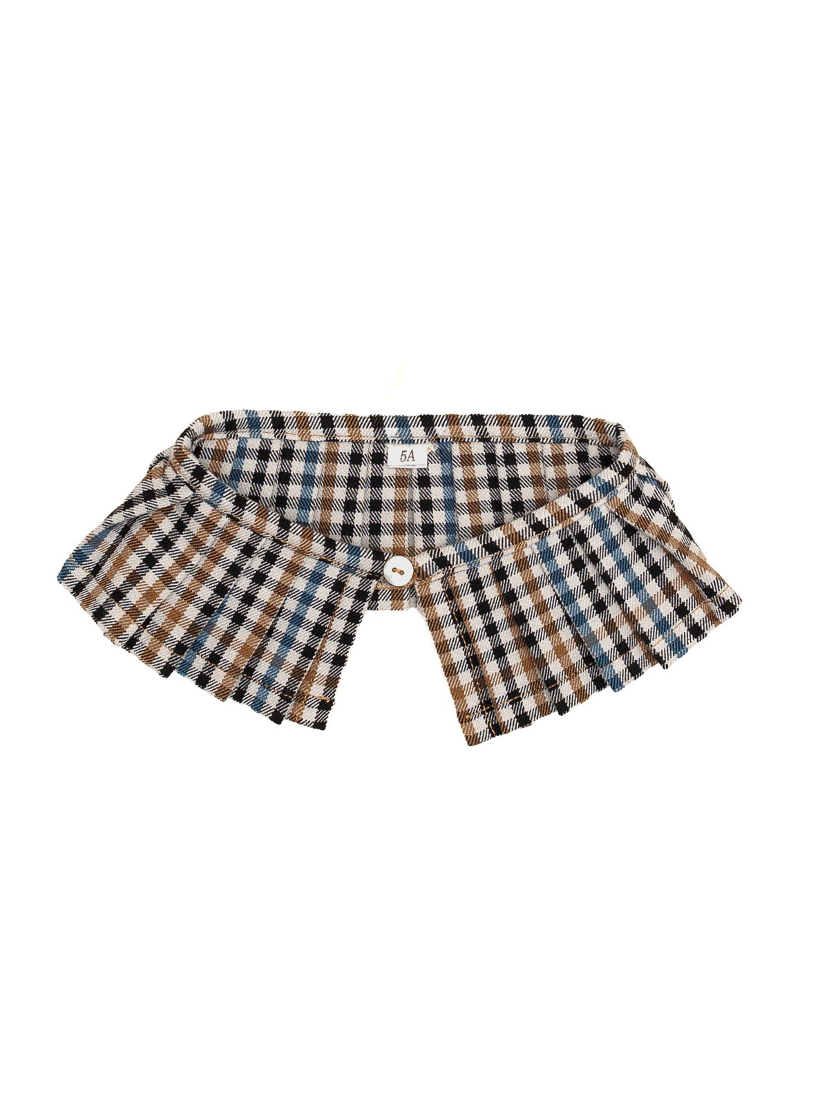checked flannel collar