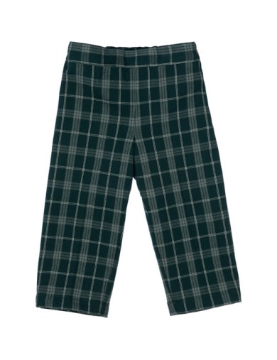 fashion tartan ankle length trousers