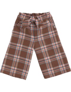 fashion tartan 3/4 trousers with bow