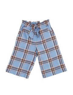 fashion tartan 3/4 trousers with bow