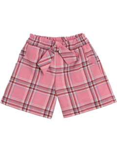 fashion tartan shorts with bow