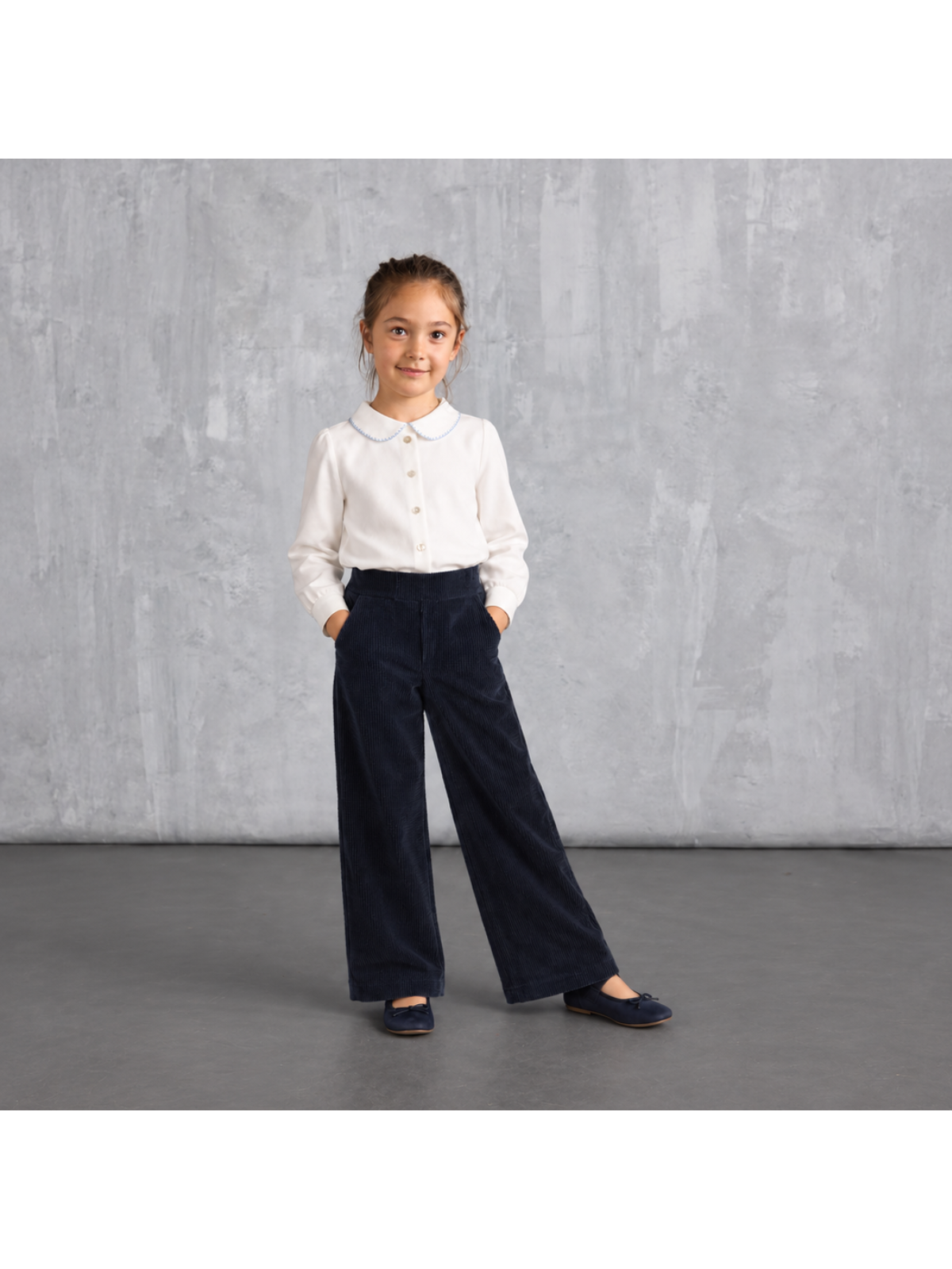 soft corduroy wide-leg trousers