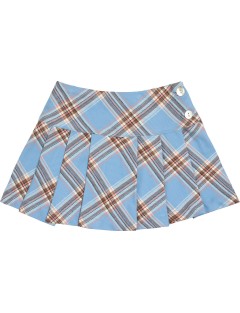 gonna in tartan con balze