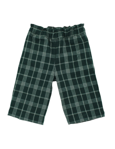 pantaloni alla caviglia in tartan moda con elastico in vita