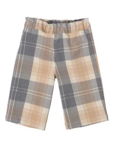 pantaloni alla caviglia in tartan moda con elastico in vita
