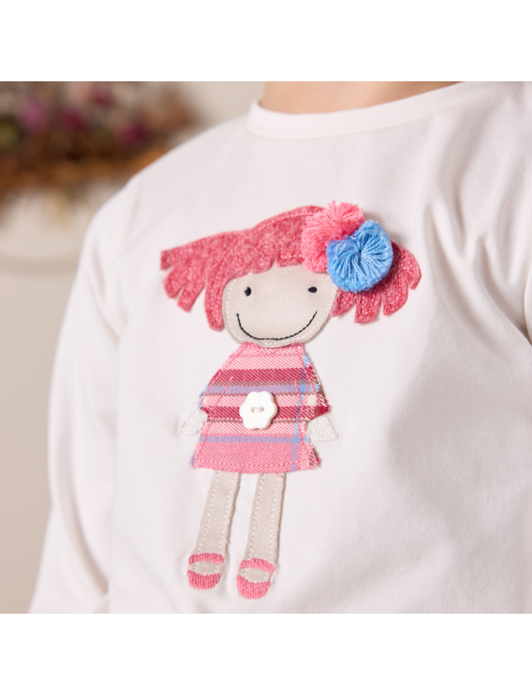 jersey T-shirt with doll patch