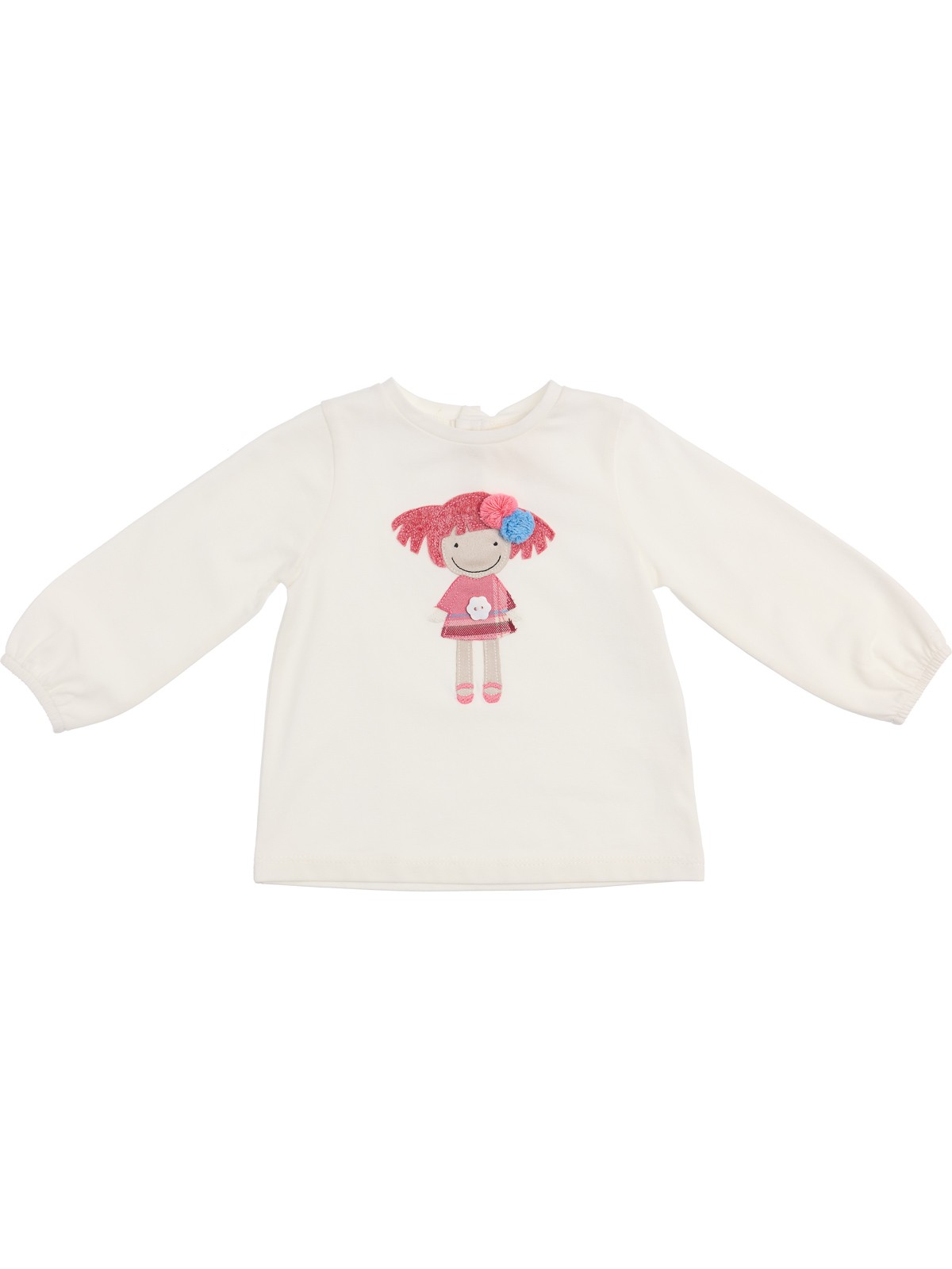T-shirt in jersey con patch bambola