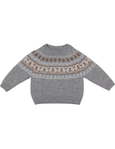 wool/cashmere pullover with jacquard