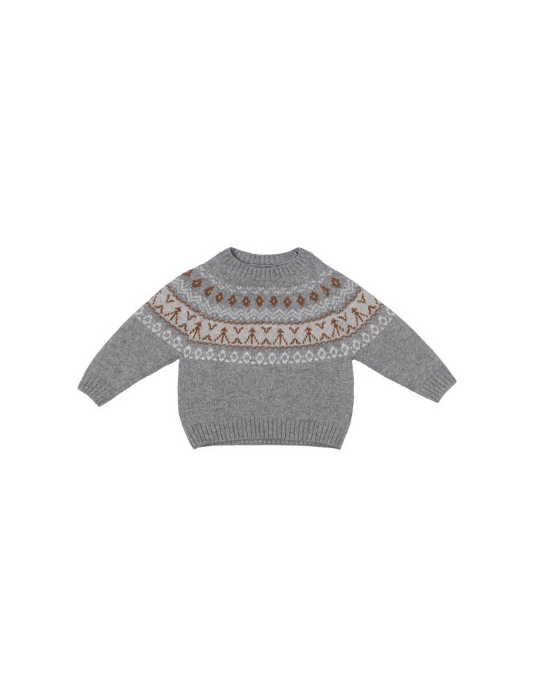 wool/cashmere pullover with jacquard