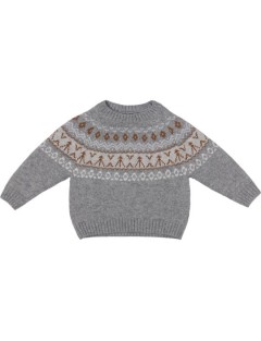 pullover in lana/cashmere con jacquard