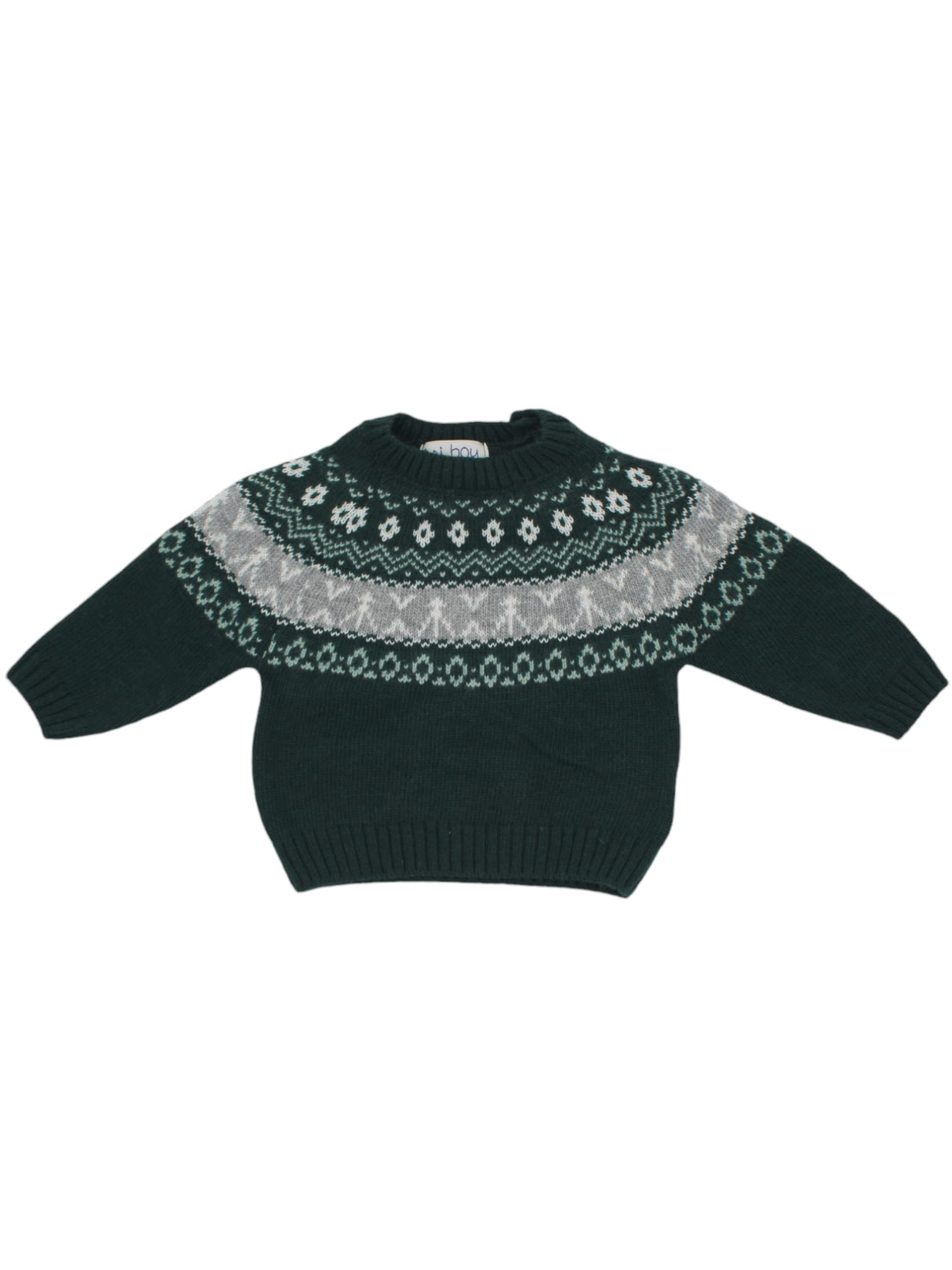 wool/cashmere pullover with jacquard