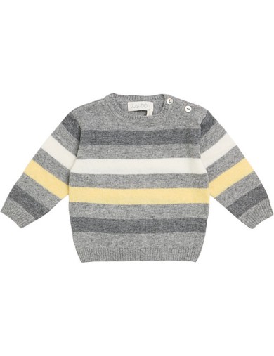wool/cashmere boy pullover with stripes