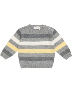 wool/cashmere boy pullover with stripes