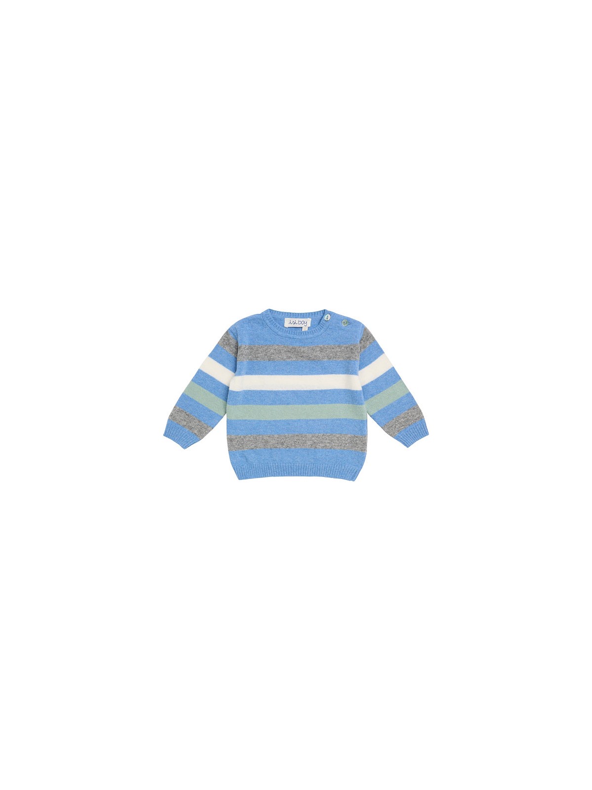 wool/cashmere boy pullover with stripes