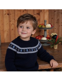 pullover in lana/cashmere con jacquard
