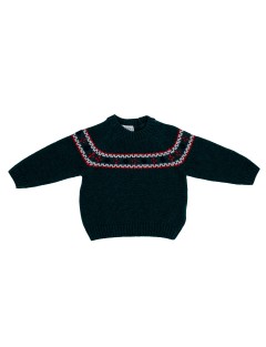 wool/cashmere sweater with jacquard 