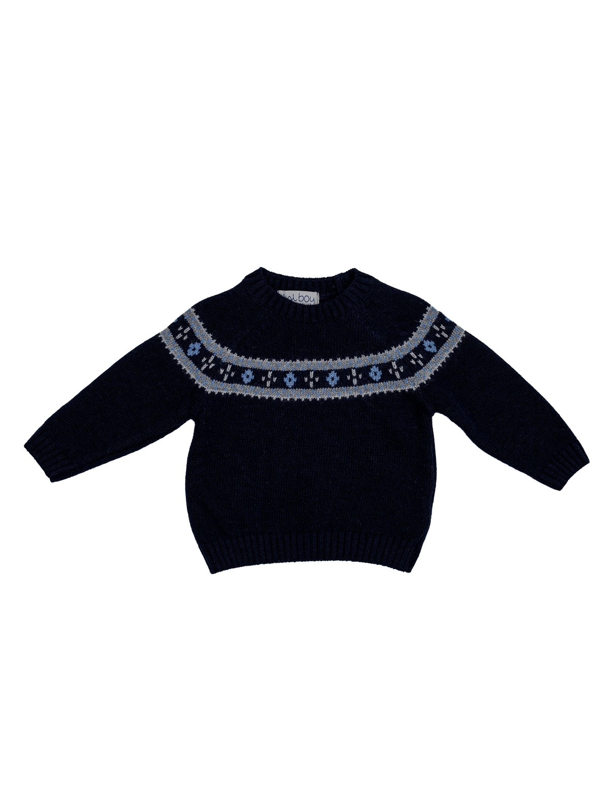 pullover in lana/cashmere con jacquard