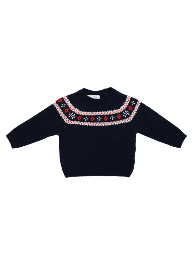 pullover in lana/cashmere con jacquard