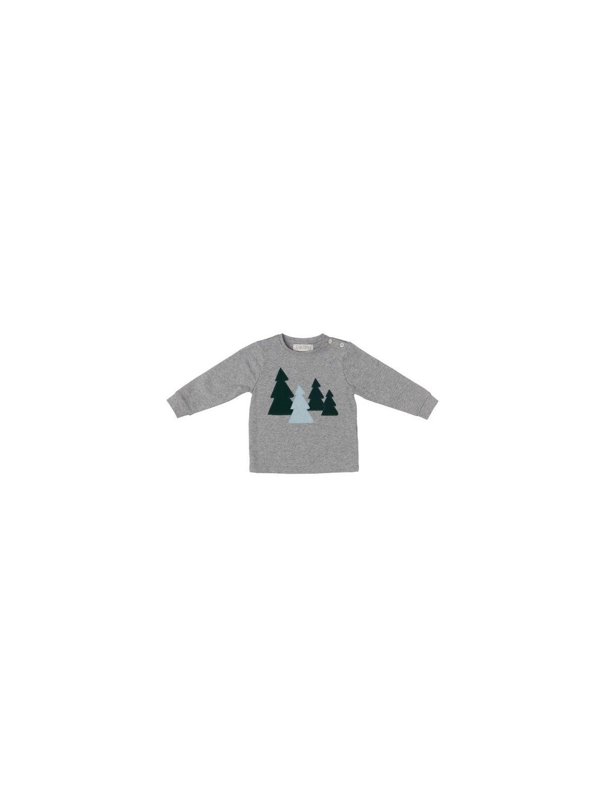 t-shirt in jersey con patch abeti