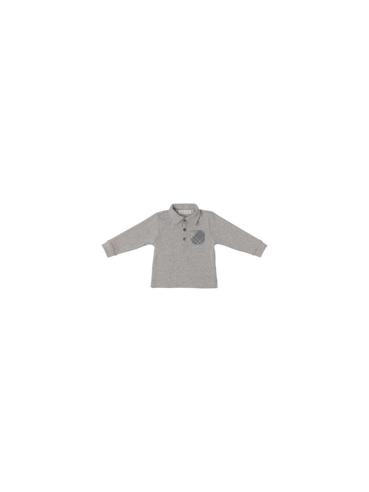 polo in interlock con rifiniture in tartan