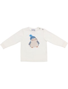 jersey T-shirt with penguin patch