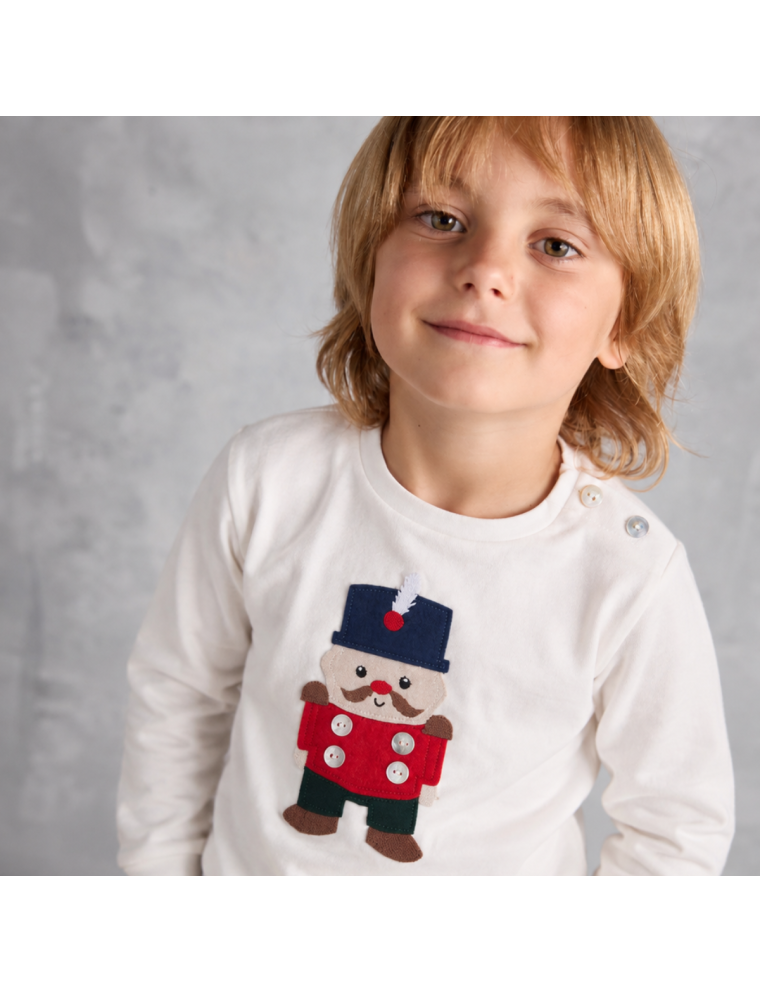 T-shirt in jersey con patch soldatino