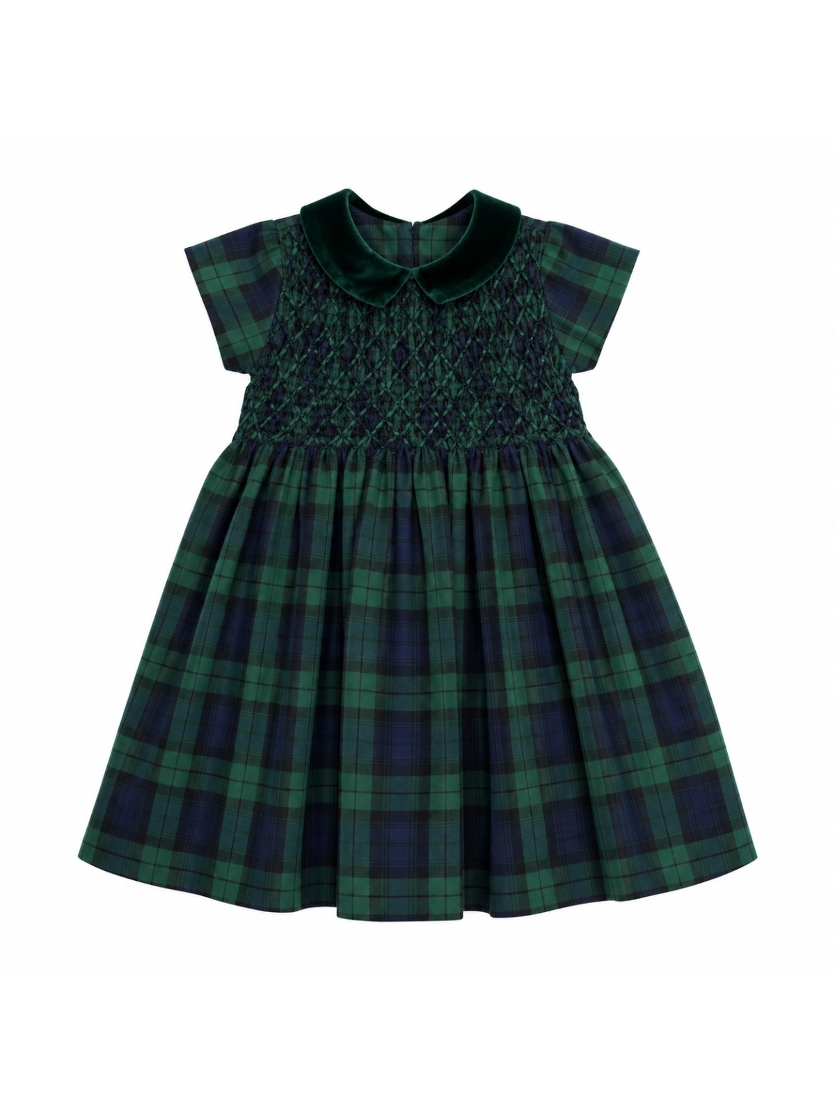 tartan dress with diamond smock