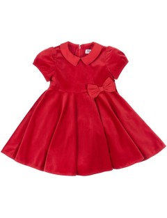 vestito in velluto con fiocco in vita 