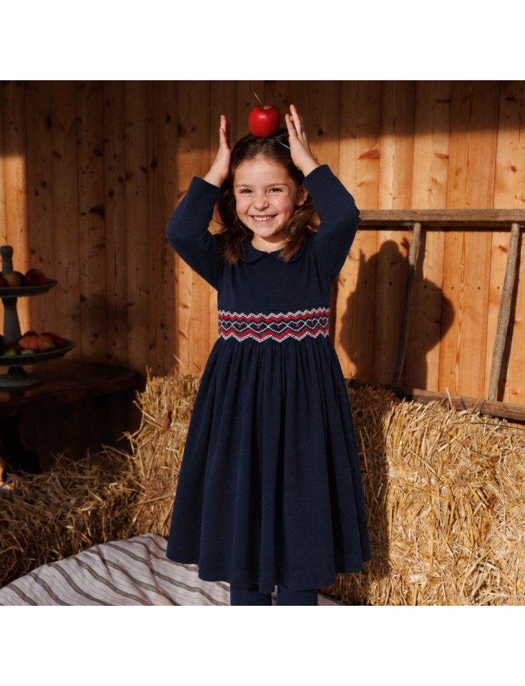 vestito in interlock con smock