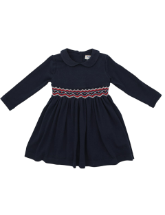 interlock dress with smock