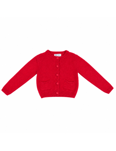 wool/cashmere cardigan with velvet buttons