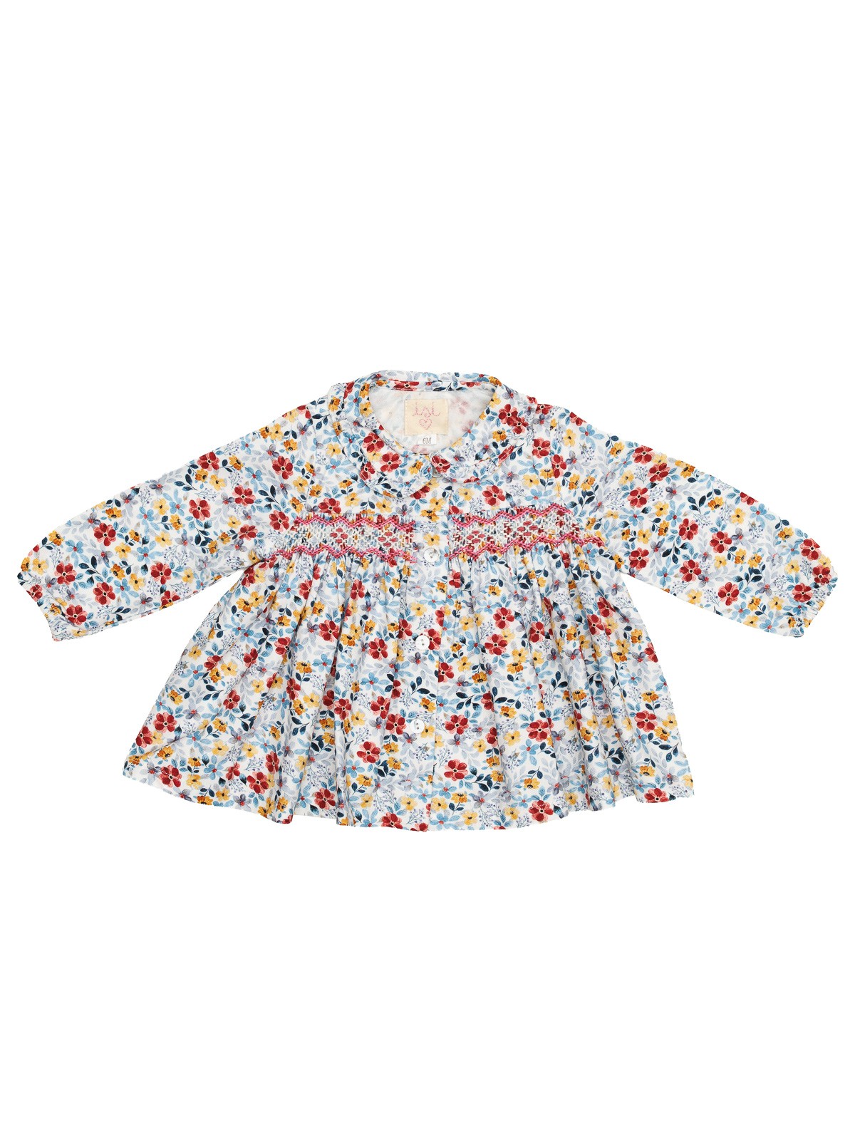 printed shirt with smock