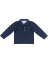 polo bimbo in jersey con rifiniture in oxford