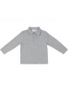 polo bimbo in jersey con rifiniture in oxford