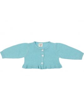 giacchina in lana/cashmere con rouche