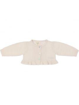 wool/cashmere jacket with rouche
