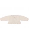 giacchina in lana/cashmere con rouche