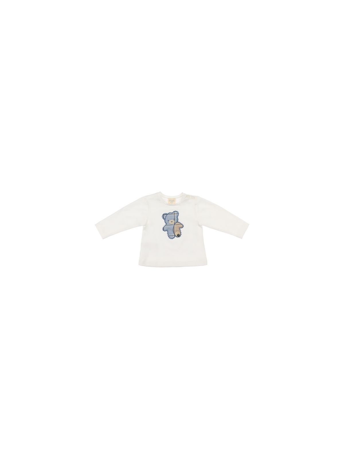 t-shirt in jersey con patch orsetto