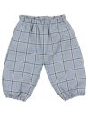 pantaloni a vita alta in flanella a quadri 