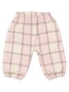 pantaloni a vita alta in flanella a quadri 