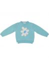 pullover in lana/cashmere con jacquard fiore