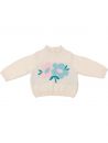 pullover lana/cashmere con jacquard fiori