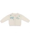 cardigan in cotone con ricamo fiori - Malvi&Co, Linea Isi Baby