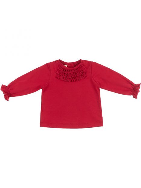 t-shirt in jersey con frill 