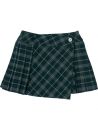 gonna in tartan assimetrica con pieghe 