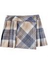 tartan asymmetric skirt with pleats