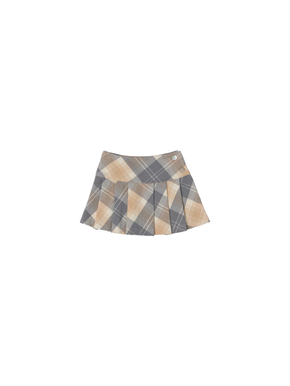 gonna in tartan con pieghe